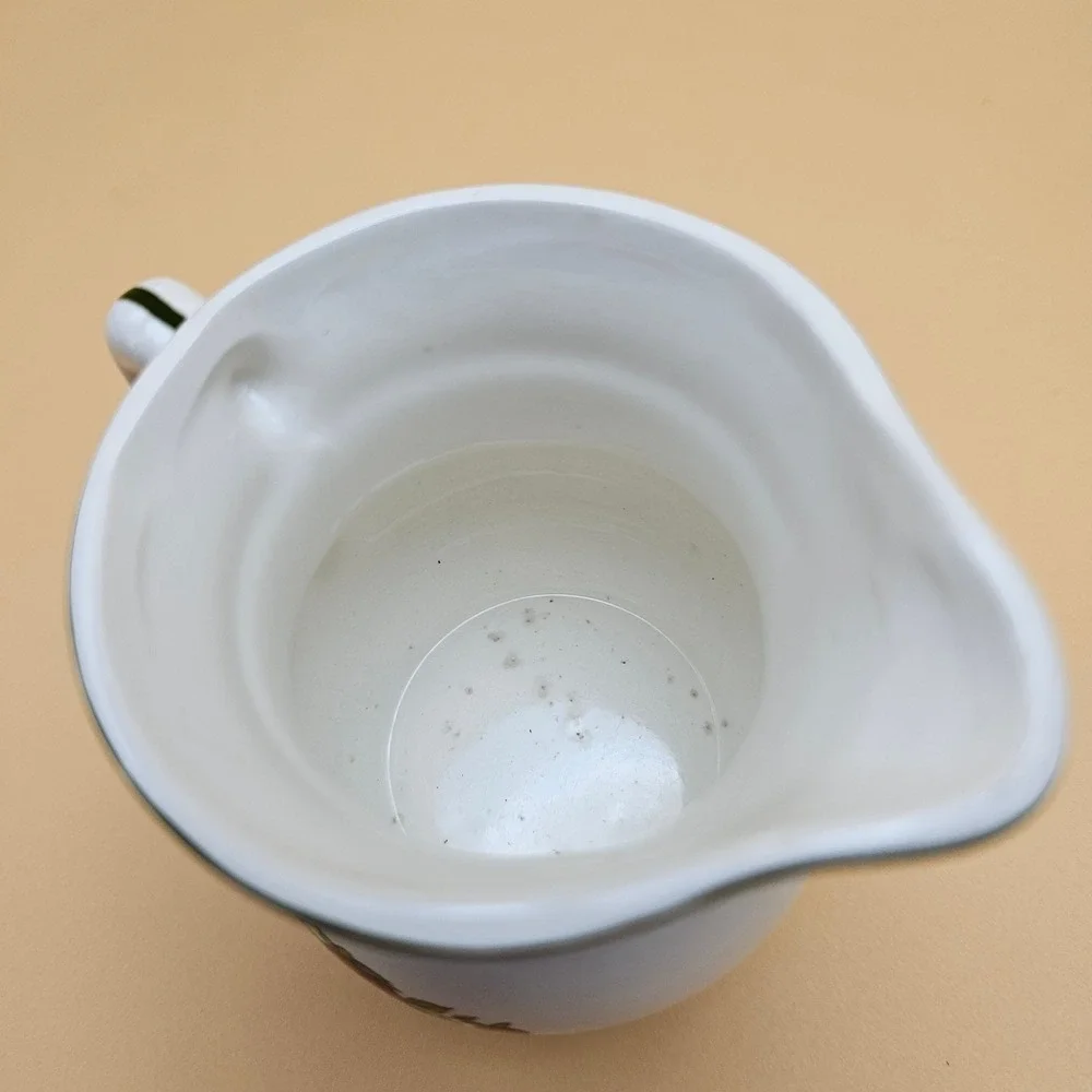 Sheffield Strawberries n Cream Enamel Saucepan‎ Pot with Creamer Pitcher Set